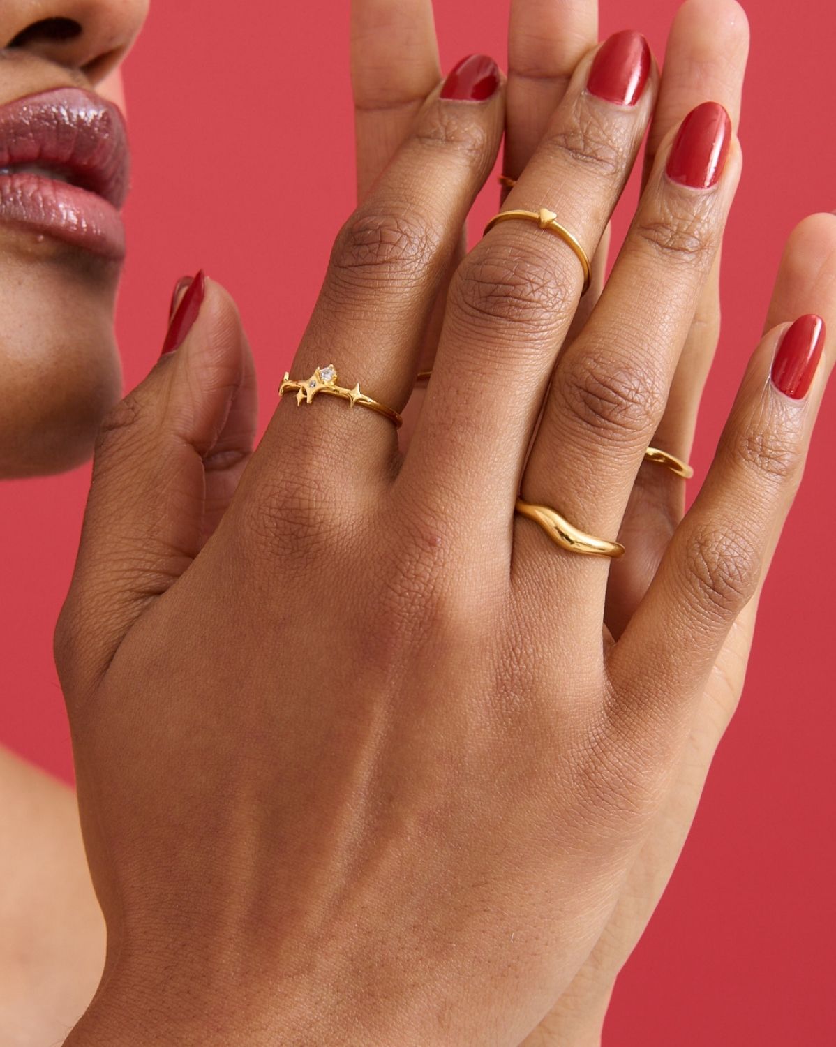 Solid Gold Romy Wave Ring