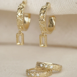 Viola Sold Gold Huggie Hoops | 9K Solid Gold Earrings | S-kin Studio Jewelry | Ethical Jewelry That Lasts