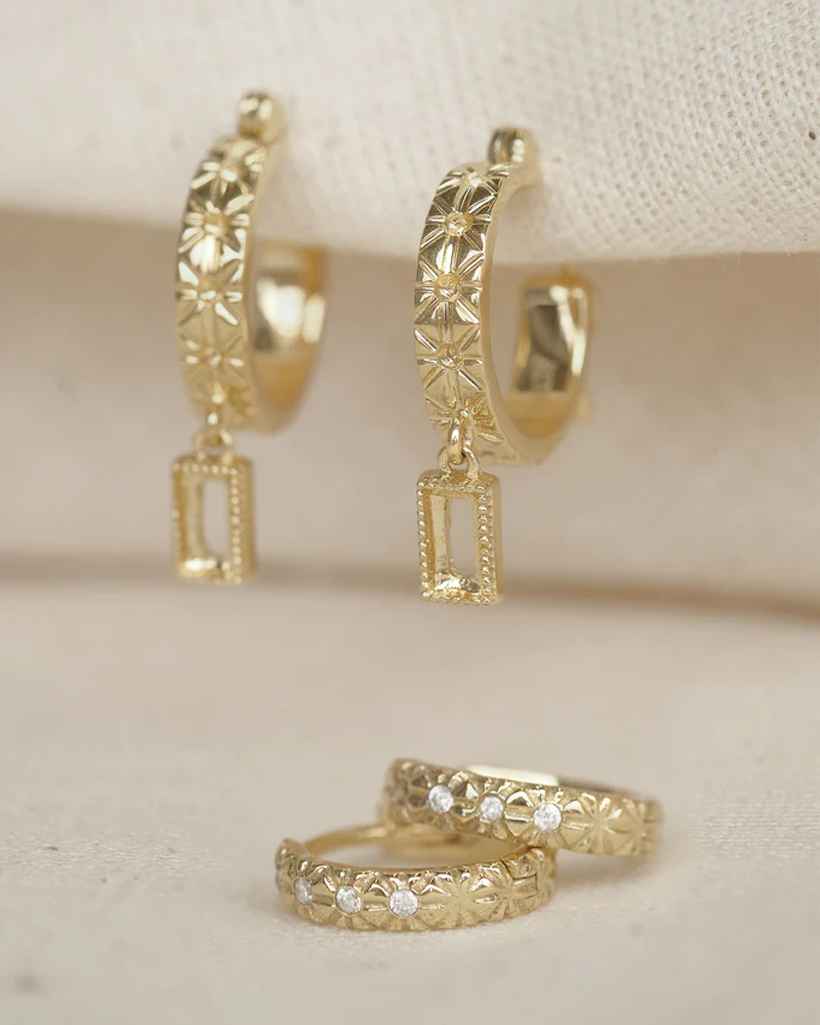 Viola Sold Gold Huggie Hoops | 9K Solid Gold Earrings | S-kin Studio Jewelry | Ethical Jewelry That Lasts