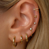 Viola Sold Gold Huggie Hoops | 9K Solid Gold Earrings | S-kin Studio Jewelry | Ethical Jewelry That Lasts