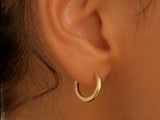 Grace Medium Solid Gold Hoops | 9K Solid Gold Earrings | S-kin Studio Jewelry | Ethical Jewelry That Lasts