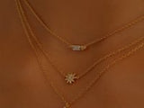 Marguerite Solid Gold Flower Diamond Necklace | 9K Solid Gold Necklaces | S-kin Studio Jewelry | Ethical Jewelry That Lasts