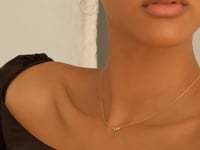 Victoria Solid Gold Baguette Diamond Necklace | 9K Solid Gold Necklaces | S-kin Studio Jewelry | Ethical Jewelry That Lasts