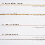 14K Solid Gold Hong Rope Bracelet | S-kin Studio Jewelry | Ethical Permanent Jewelry