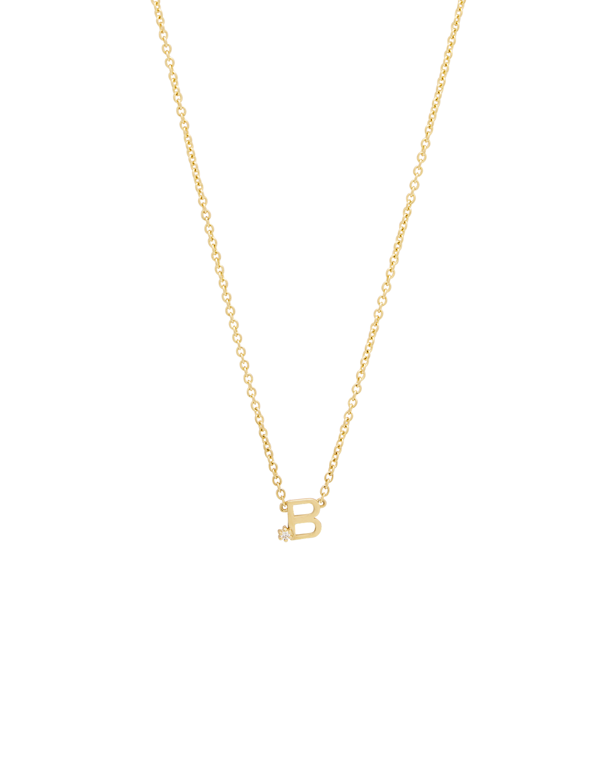 Solid Gold Initial Necklace