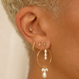 18K Gold Fill Bella Twist Huggie Hoops | S-kin Studio Jewelry | Ethical Piercing Earrings