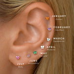 14K Solid Gold Cho Butterfly Single Stud | S-kin Studio Jewelry | Ethical Piercing Earrings
