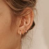 18K Gold Fill Bella Twist Huggie Hoops | S-kin Studio Jewelry | Ethical Piercing Earrings