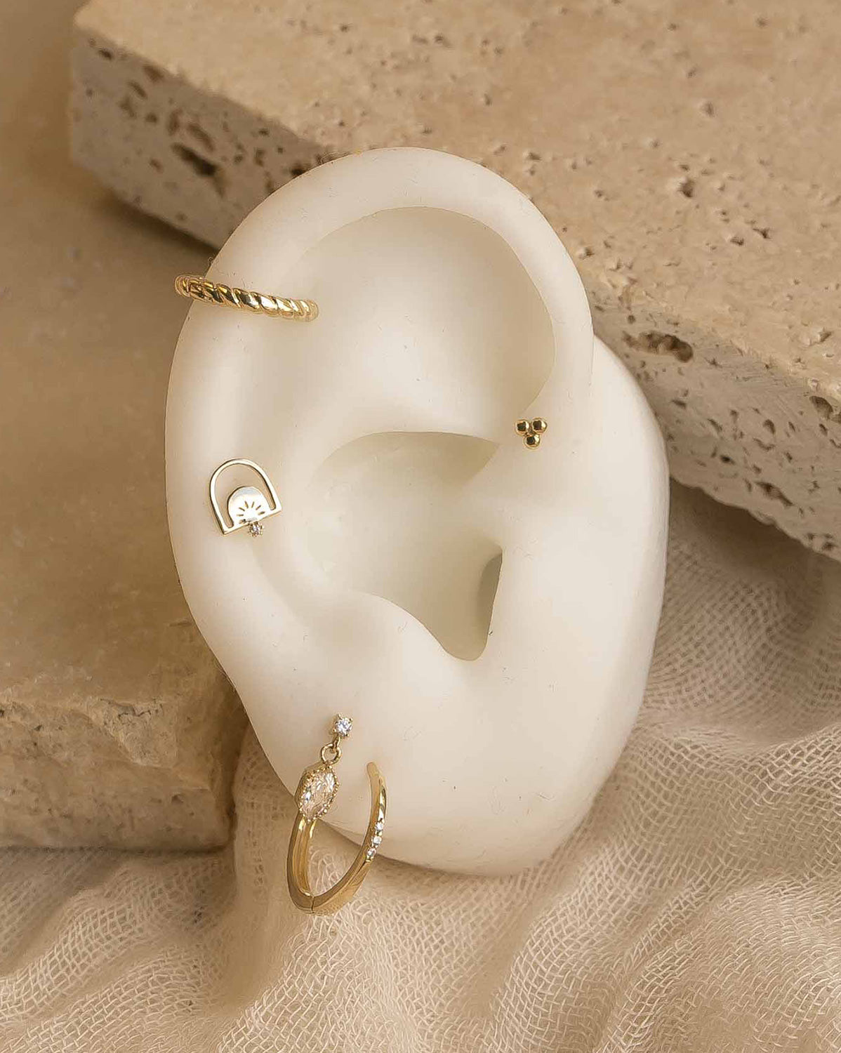 Sterling Silver Dawn Single Stud | S-kin Studio Jewelry | Ethical Piercing Earrings