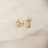 18K Gold Fill Dawn Single Stud | S-kin Studio Jewelry | Ethical Piercing Earrings