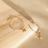 St'X Starburst Wire Hoops - S-kin Studio Jewelry | Minimal Jewellery That Lasts.