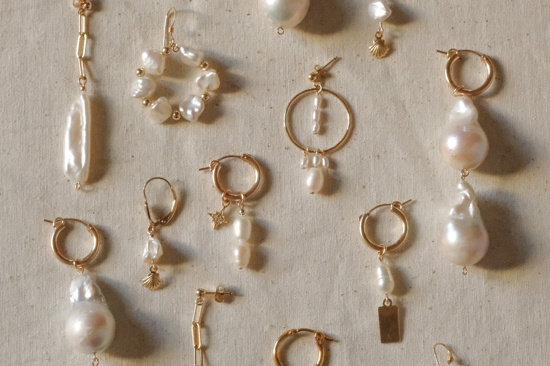 Calypso Mixed Pearl Earrings - S-kin Studio Jewelry | Minimal Jewellery That Lasts.