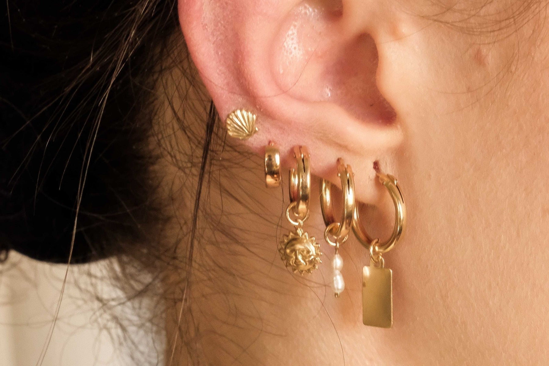 Mix & Match Double Mini Pearls Charm - S-kin Studio Jewelry | Minimal Jewellery That Lasts.