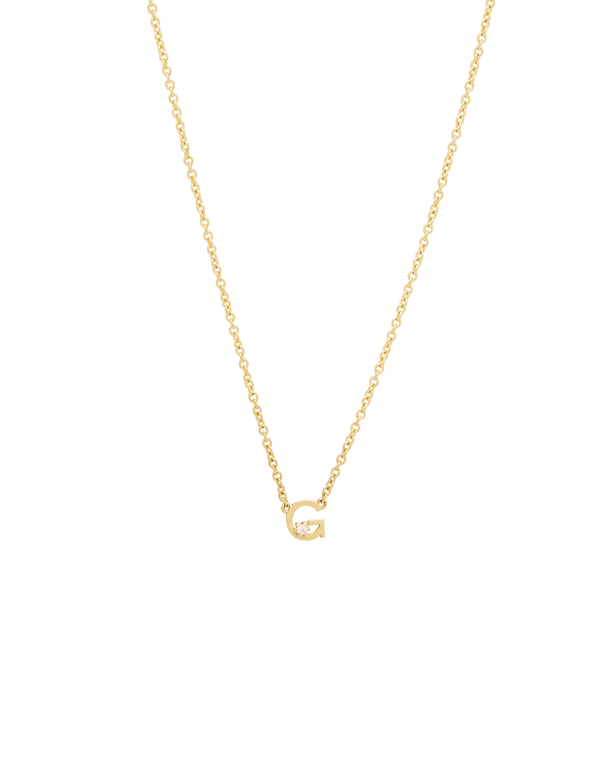 Solid Gold Initial Necklace