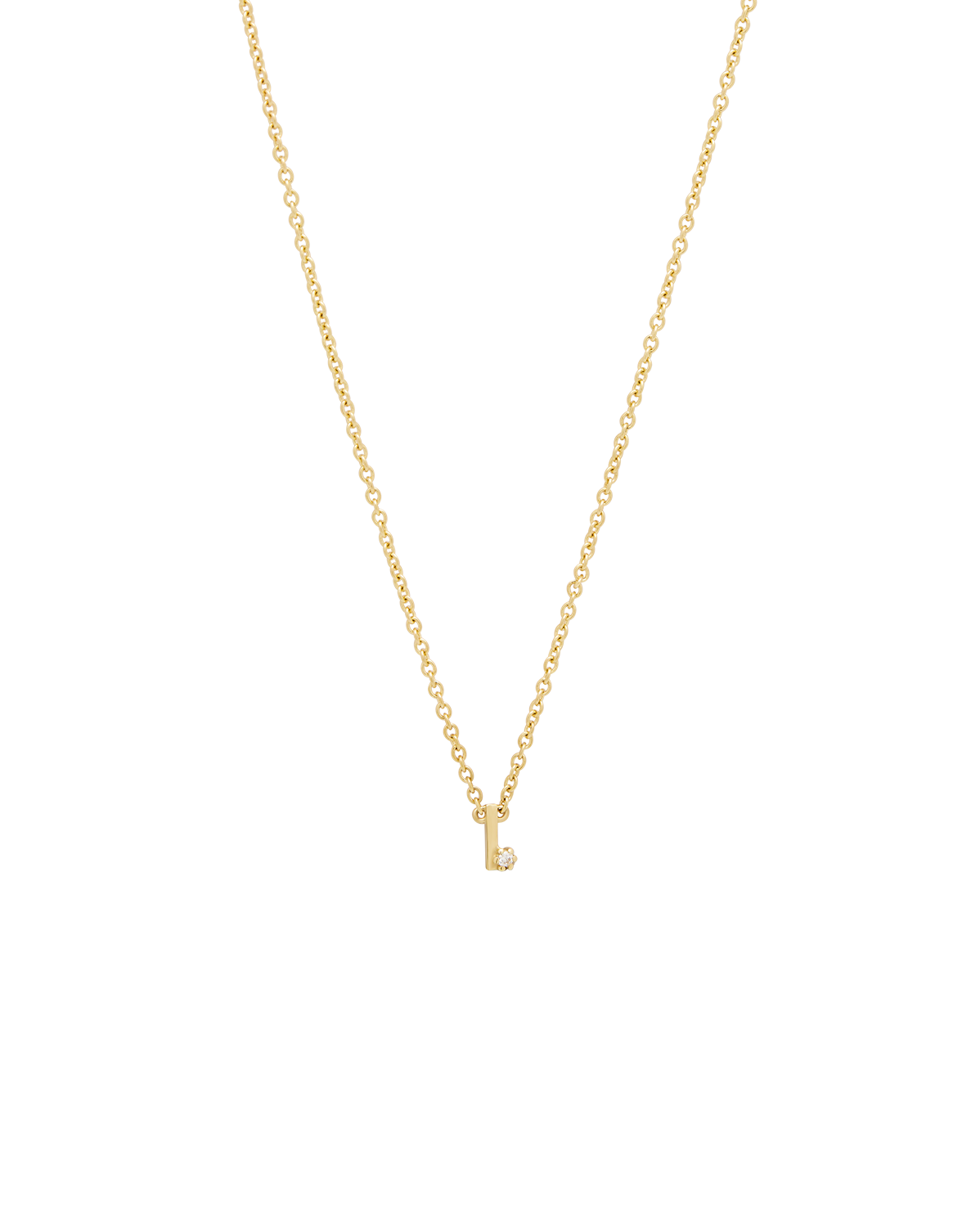 Solid Gold Initial Necklace