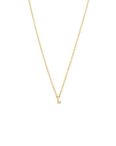 Solid Gold Initial Necklace