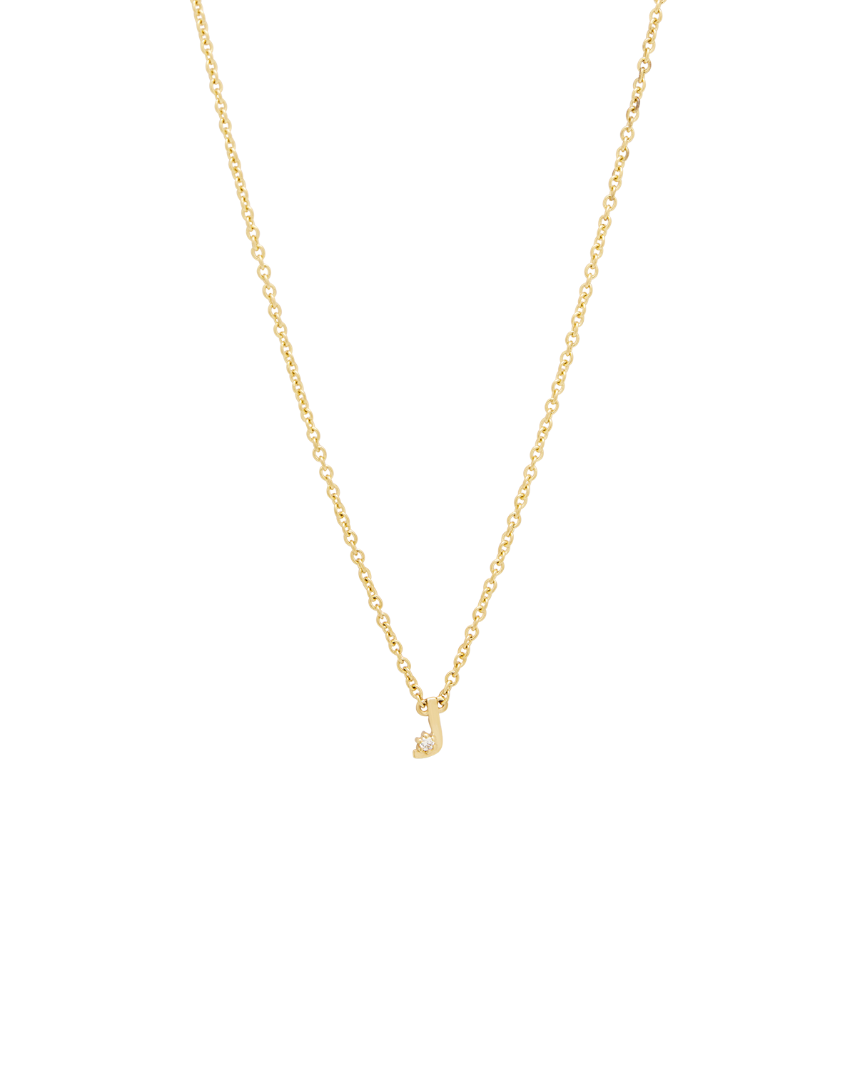 Solid Gold Initial Necklace