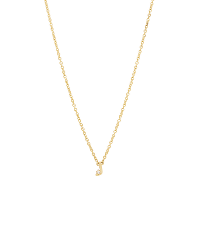Solid Gold Initial Necklace