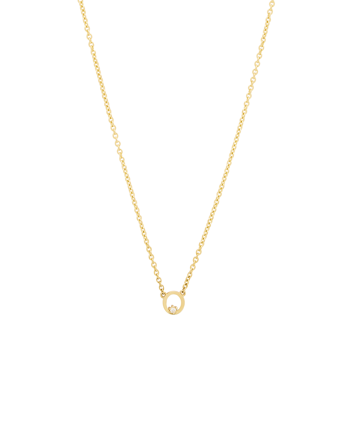 Solid Gold Initial Necklace