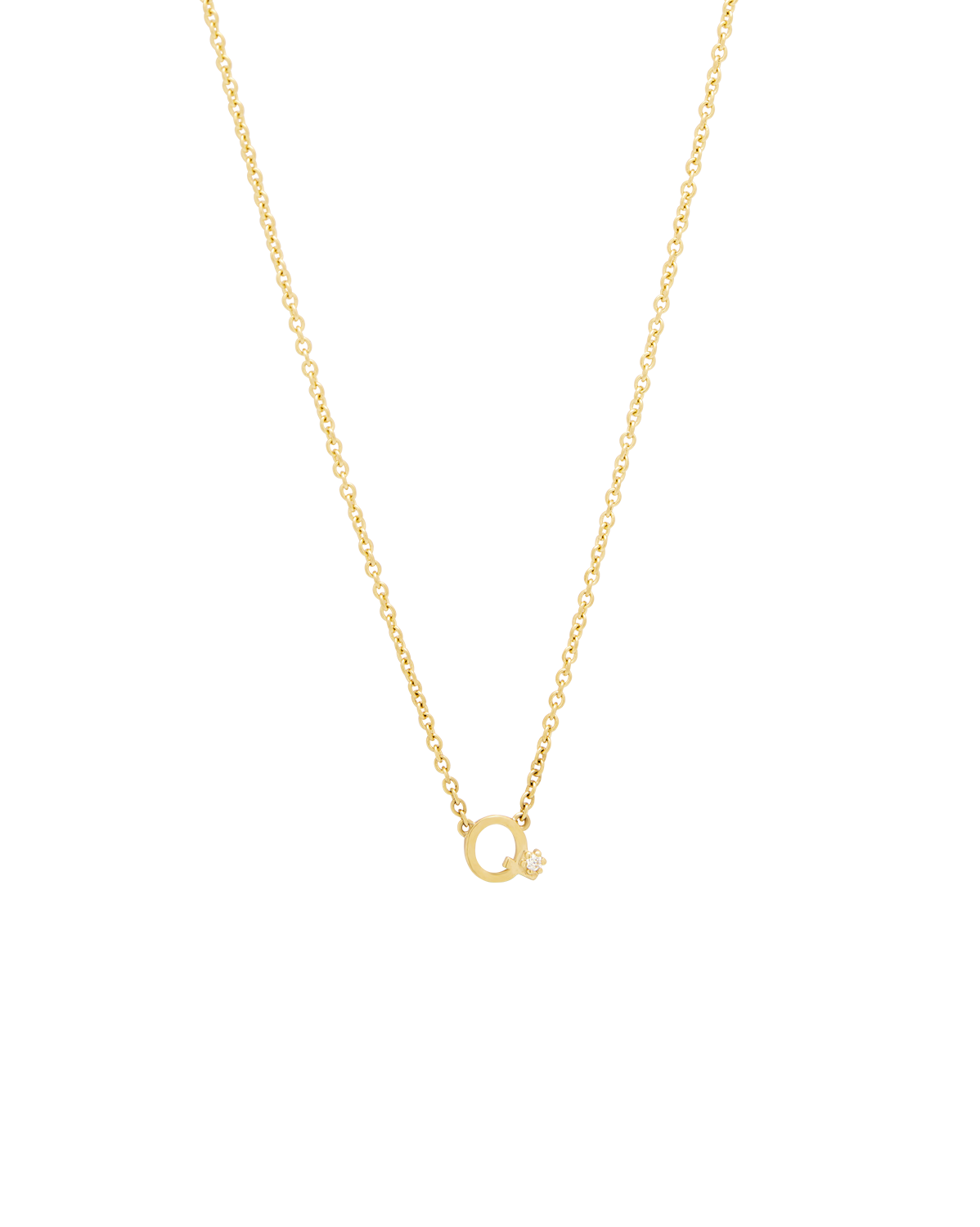 Solid Gold Initial Necklace