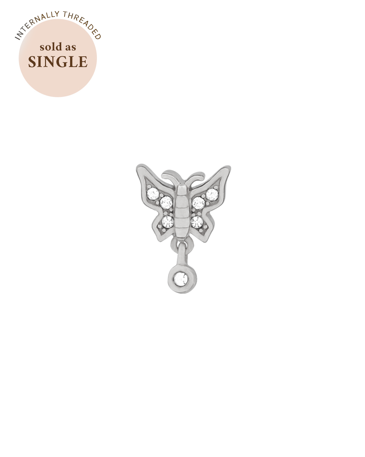 Athalia Butterfly Stud - Sterling Silver