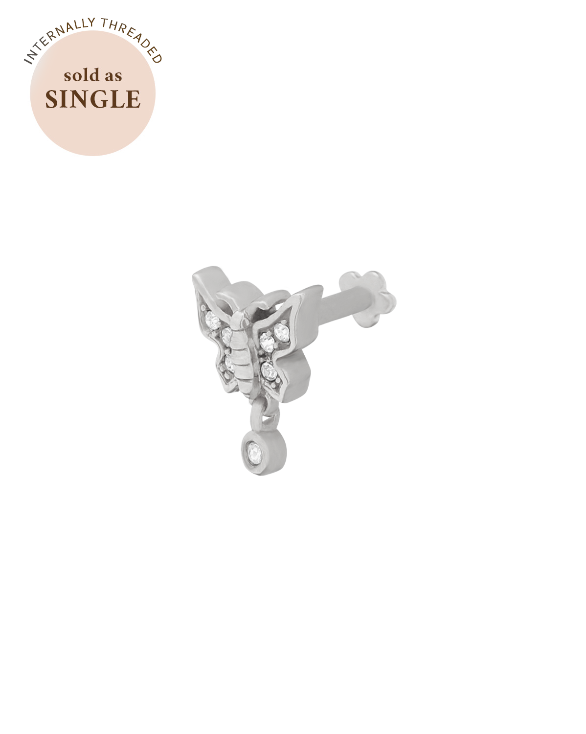 Athalia Butterfly Stud - Sterling Silver