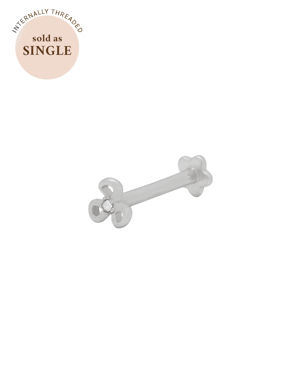 Chihiro Flower Stud | Internally Threaded Flatback Earring – S-kin ...