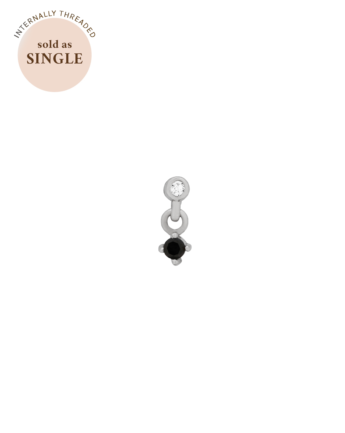 Lisa Tiny Onyx Stud - Sterling Silver| Internally Threaded Earring – S ...