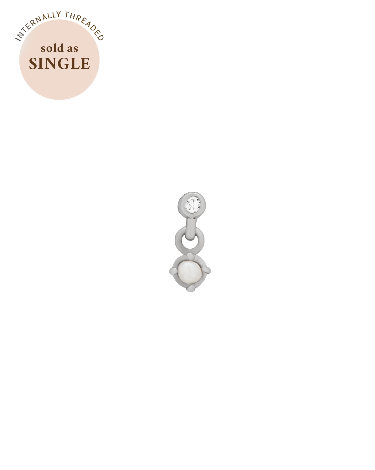 Madonna Tiny Pearl Stud - Sterling Silver