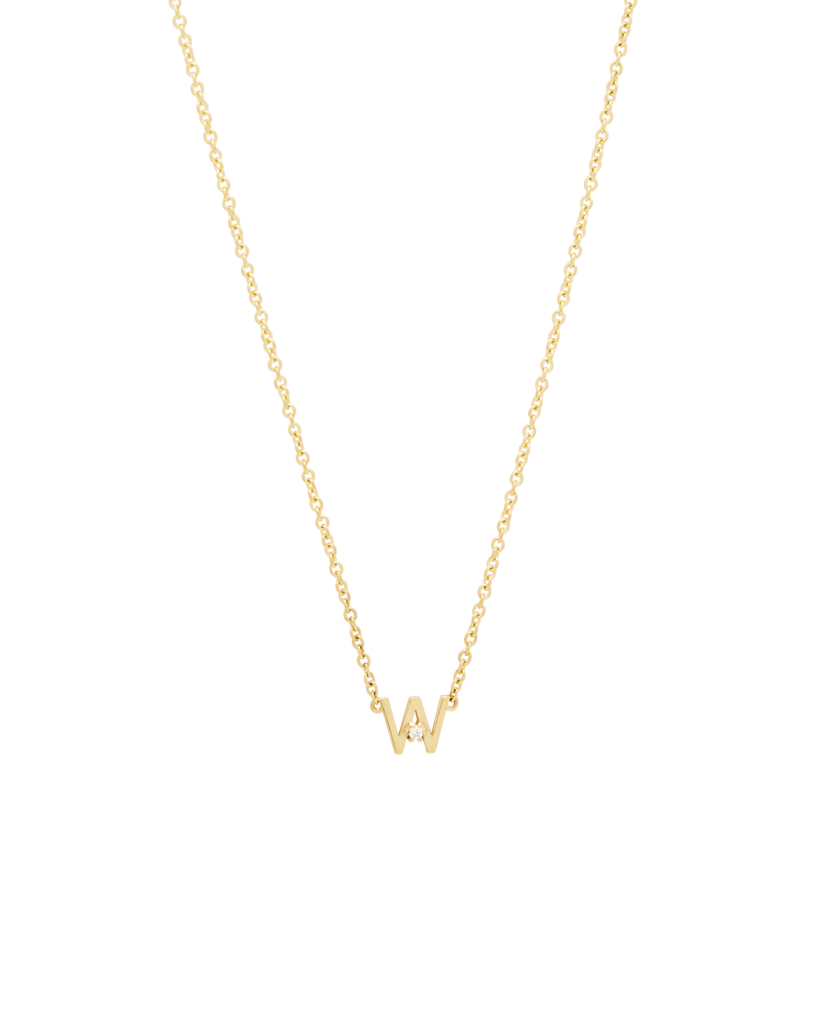 Solid Gold Initial Necklace