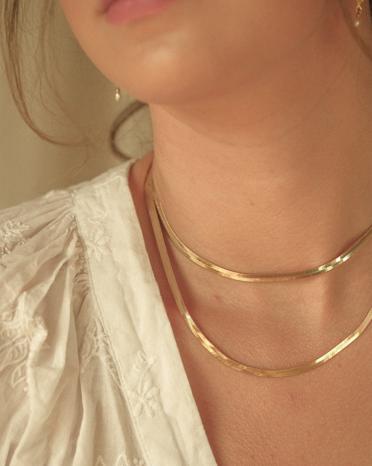 Adelina Flat Choker Necklace - S-kin Studio Jewelry | Minimal Jewellery That Lasts.