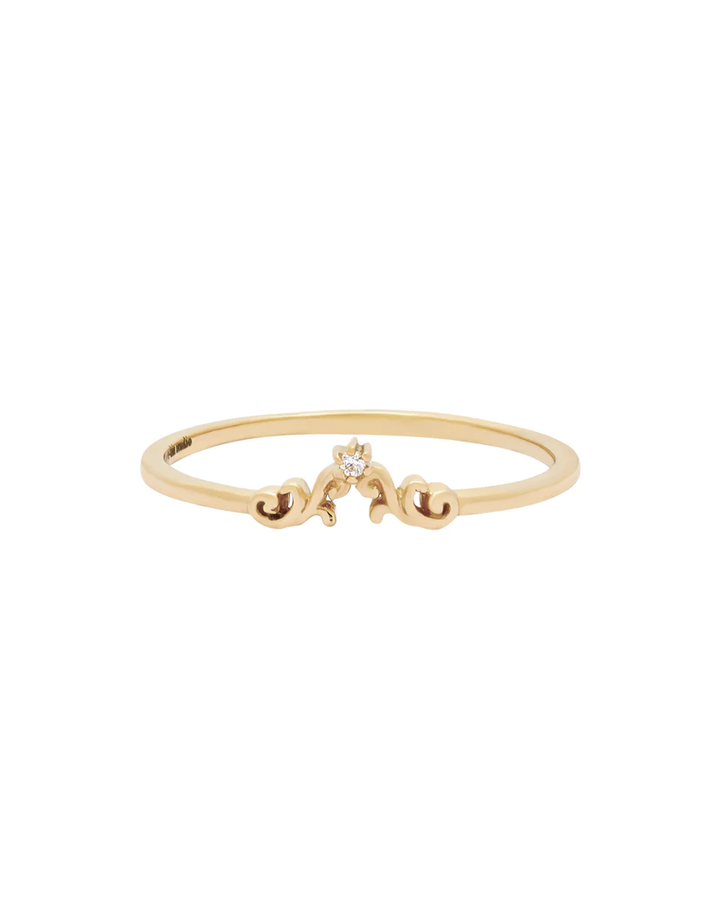 Alice Solid Gold Wishbone Ring | 9K Solid Gold Ring – S-kin Studio Jewelry