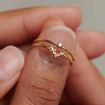 Alice Solid Gold Wishbone Ring | 9K Solid Gold Rings | S-kin Studio Jewelry | Ethical Jewelry That Lasts