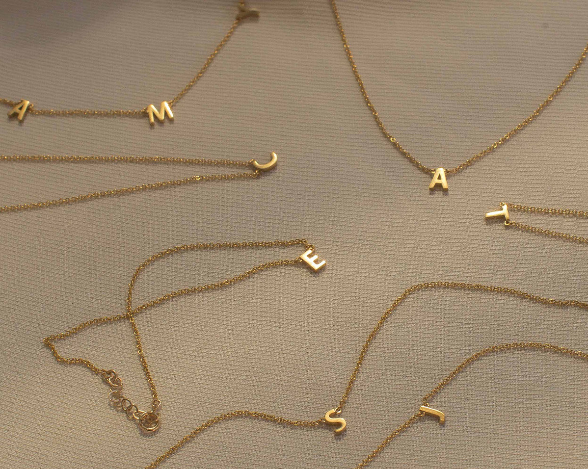 Custom Duo Initials Necklace - S-kin Studio Jewelry | Minimal Jewellery That Lasts.