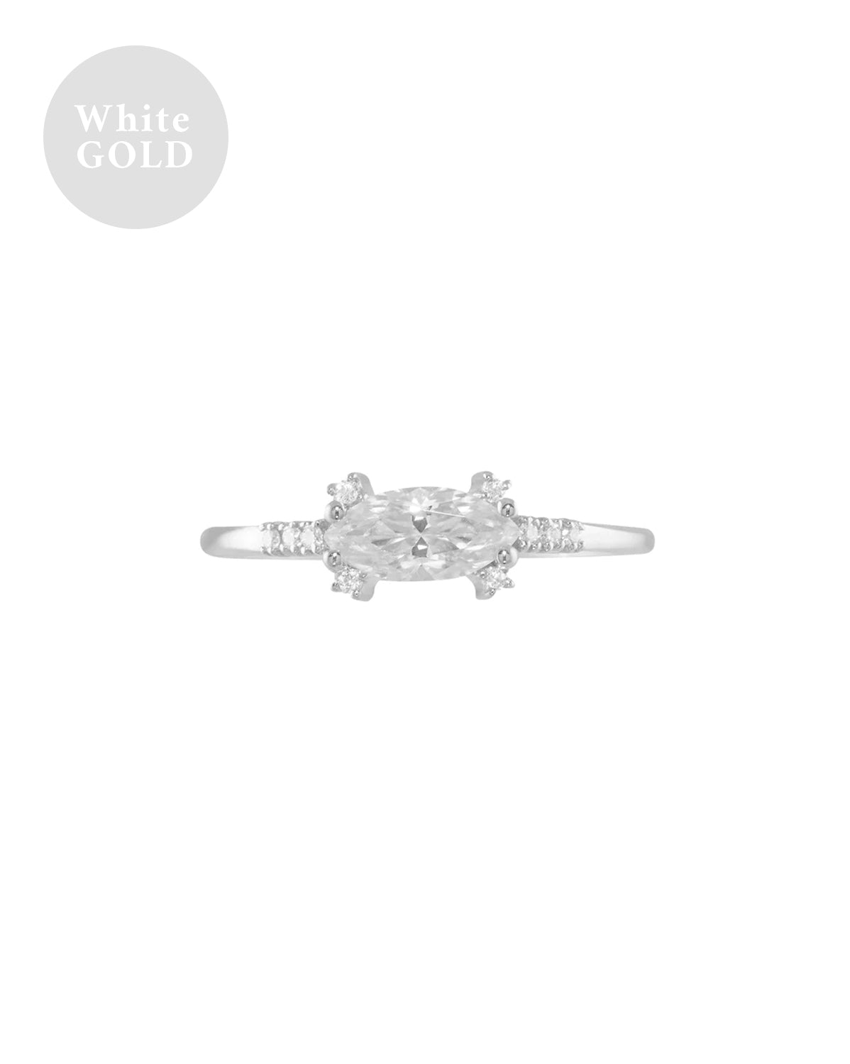 White Gold Amelia Marquise Ring