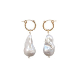 Aphrodite Baroque Pearl Earrings (Single Pearl) - S-kin Studio Jewelry | Minimal Jewellery That Lasts.