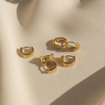 Aurelia Gemstone Huggie Hoops - S-kin Studio Jewelry | Minimal Jewellery That Lasts.