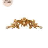 18K Gold Fill Bee Curve Single Stud | S-kin Studio Jewelry | Ethical Piercing Stud