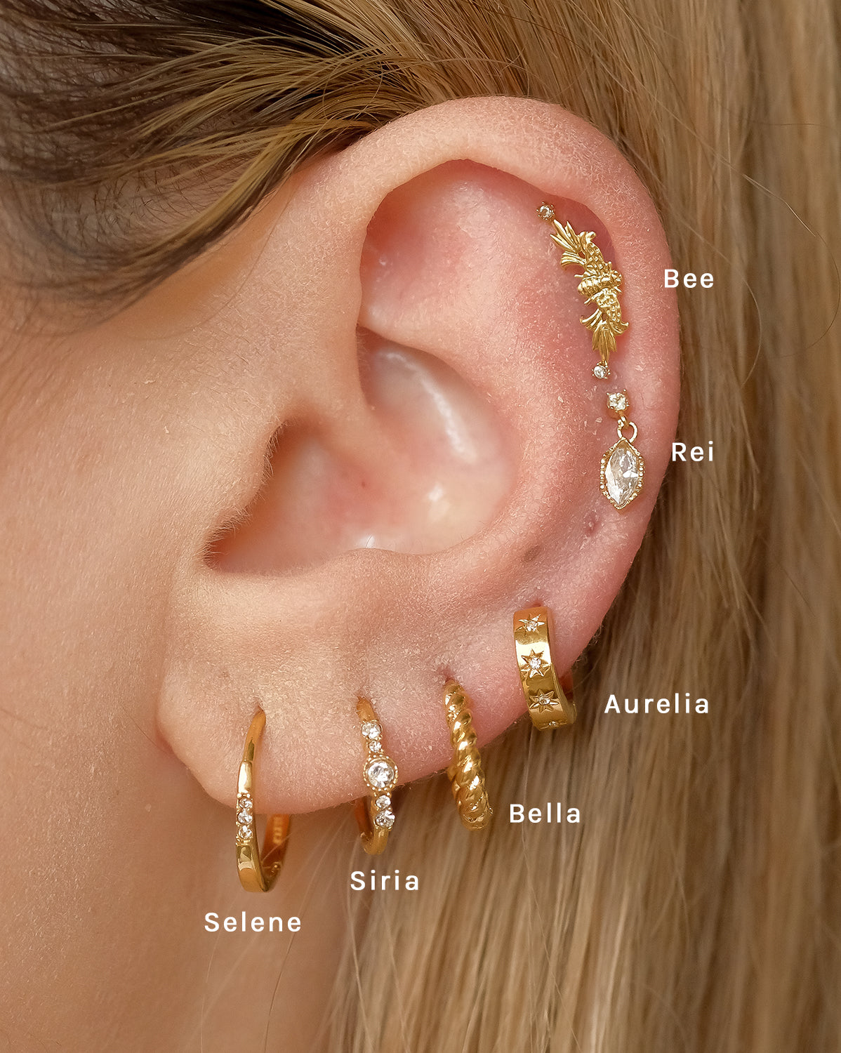 Ethnic Handmade 18kt Gold Upper Ear Earrings Barbells Piercing Jewellry  India - Etsy Norway