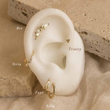 18K Gold Fill Bee Curve Single Stud | S-kin Studio Jewelry | Ethical Piercing Stud