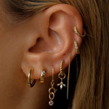 18K Gold Fill Bella Twist Huggie Hoops | S-kin Studio Jewelry | Ethical Piercing Earrings