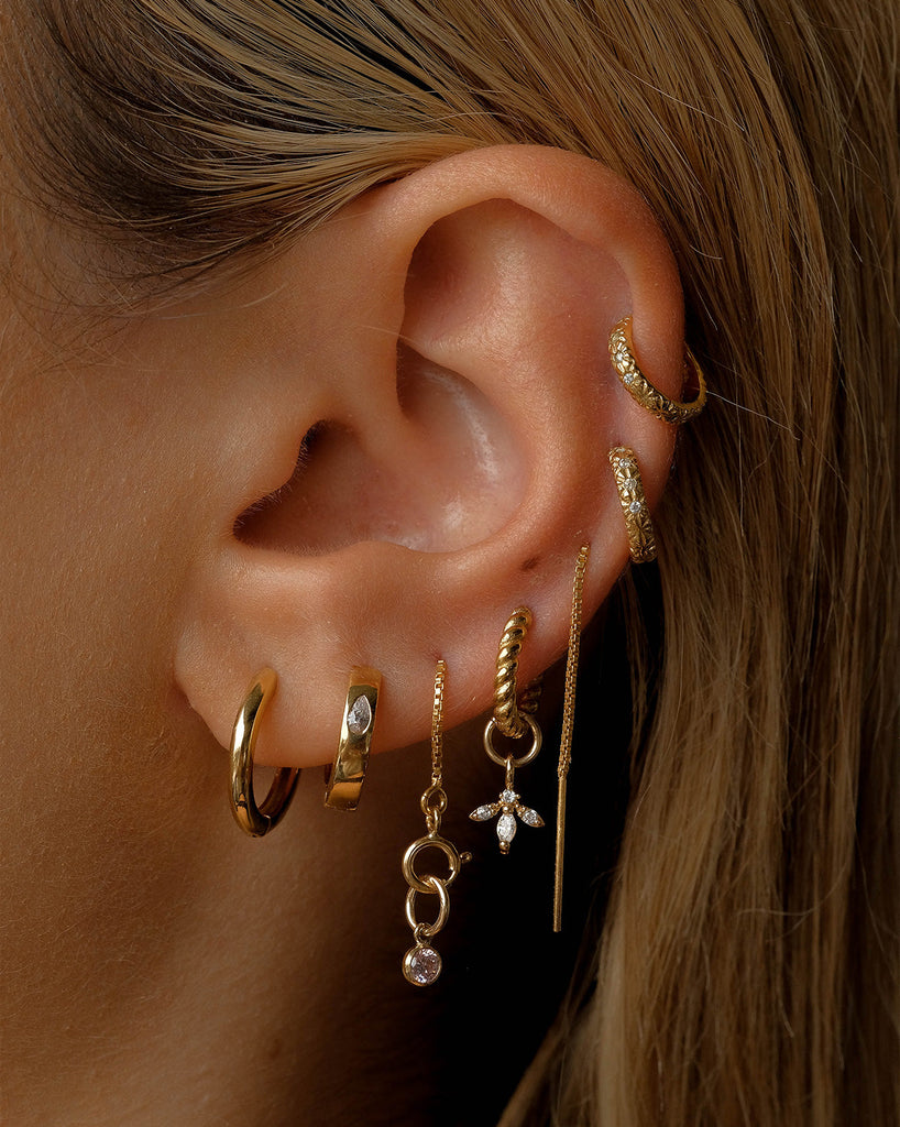 Single Earring Hoop for non-pierced ears