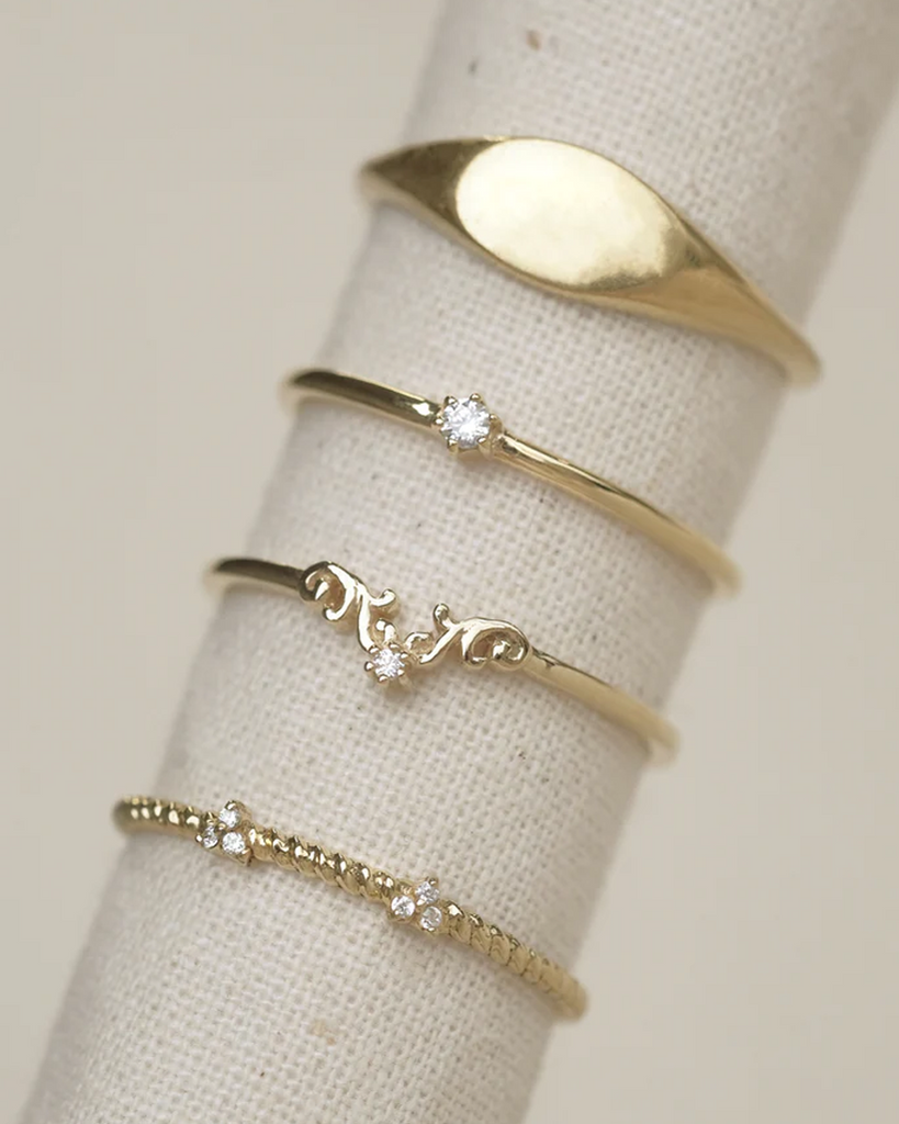 Ultra Thin Gold Stacking Rings - Amy Waltz Designs