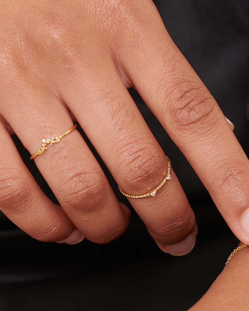 Cassia Solid Gold Stacking Ring | 9K Solid Gold Rings | S-kin Studio Jewelry | Ethical Jewelry That Lasts