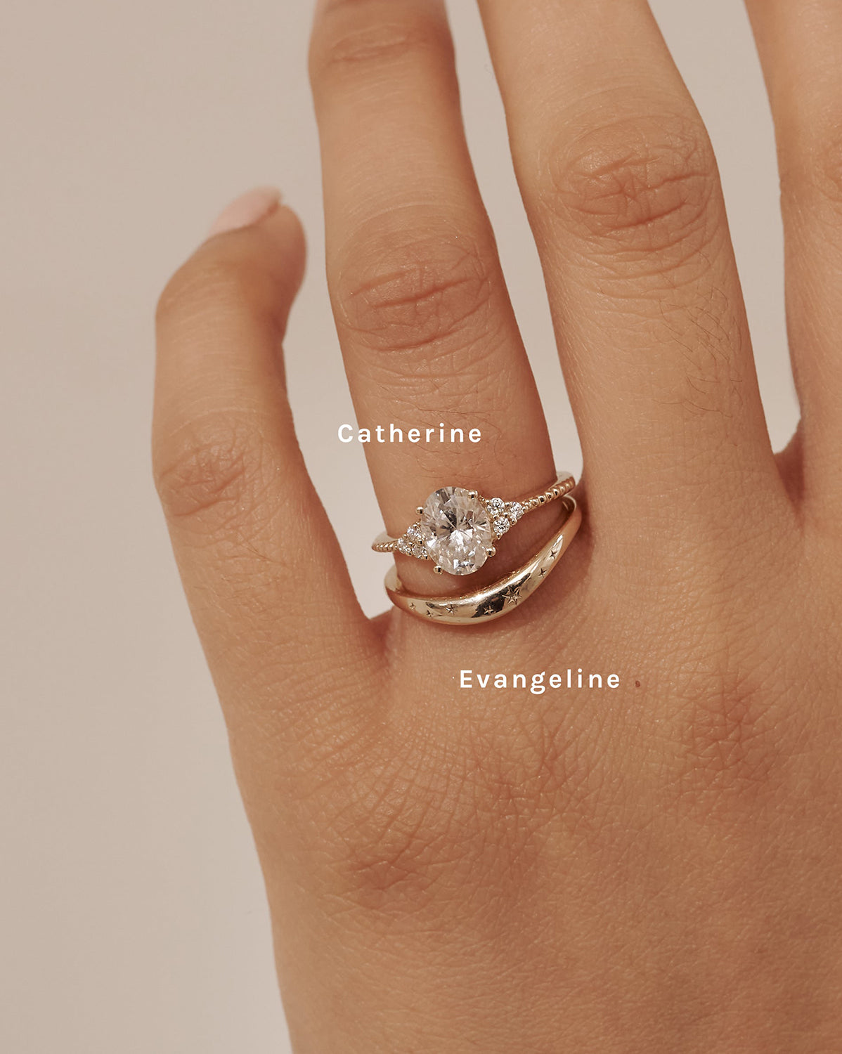 Solid Gold Catherine Oval Ring