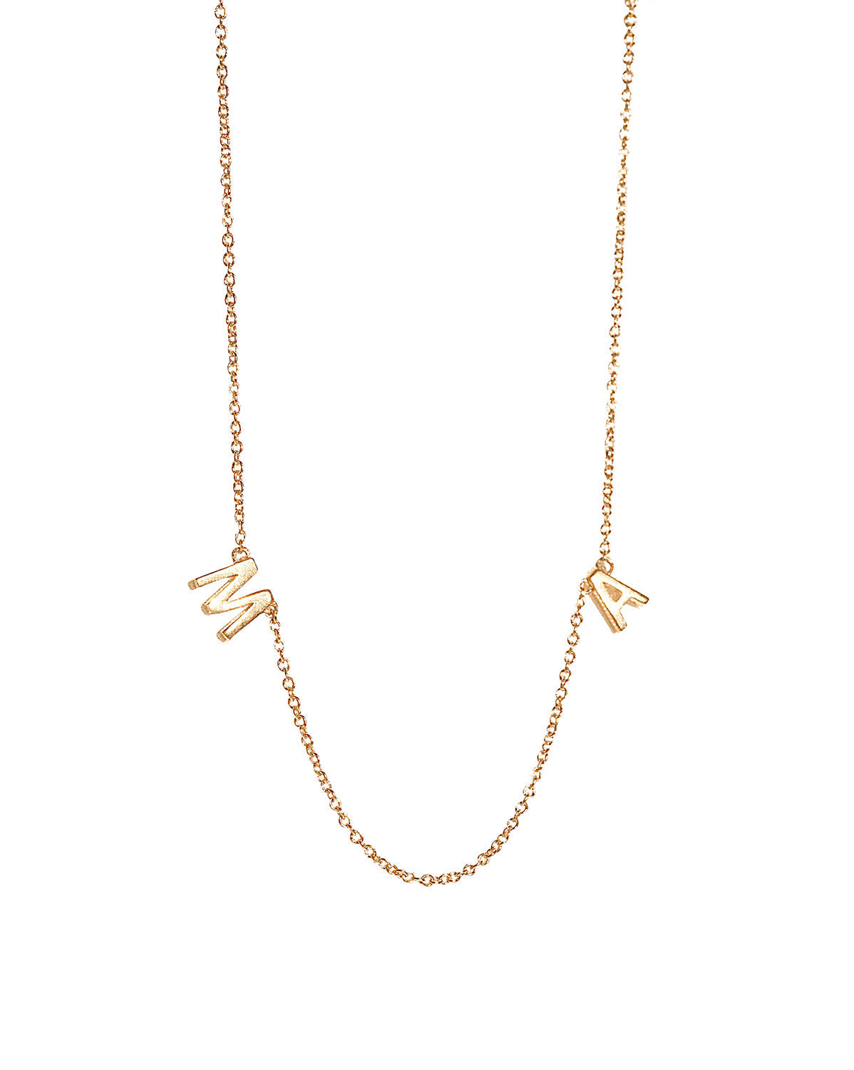Custom Initial Birthstone Box Chain Necklace | Caitlyn Minimalist