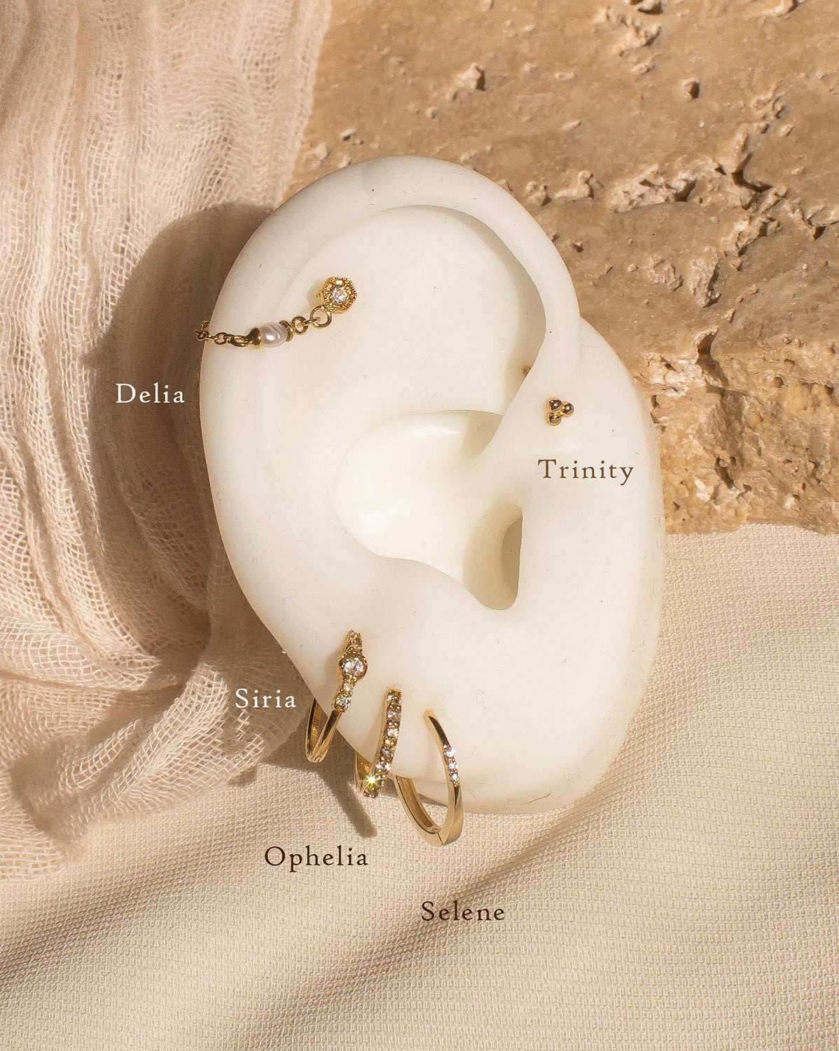 18K Gold Fill Delia Pearl Drop Stud | S-kin Studio Jewelry | Ethical Piercing Earrings