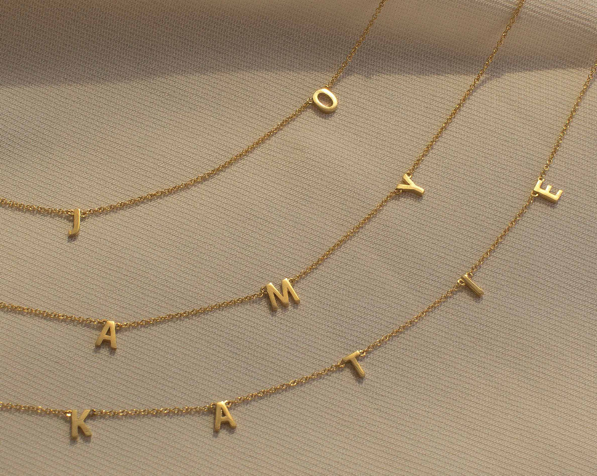 Custom Duo Initials Necklace - S-kin Studio Jewelry | Minimal Jewellery That Lasts.