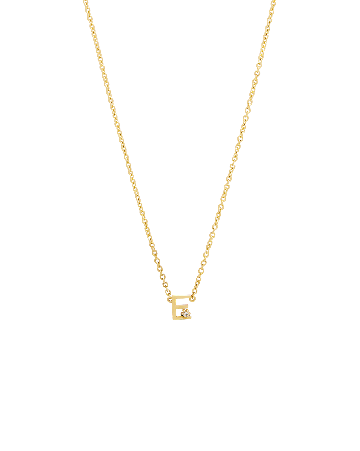 Solid Gold Initial Necklace