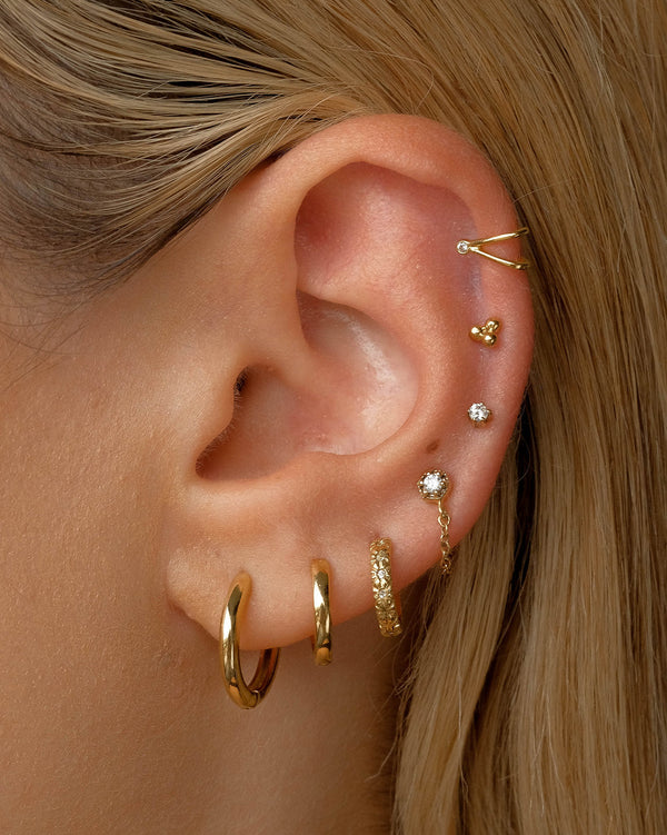 Double Piercing Chain Dangle Earrings  Ettika